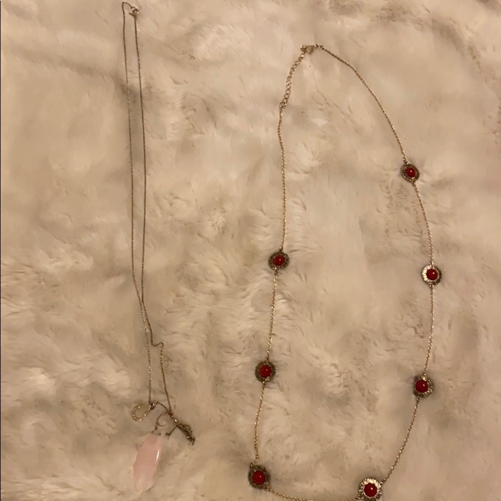 LOFT & boutique set of 2 long pendant necklaces